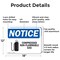 Signmission Compressed Non-Flammable Gas OSHA Notice Sign, Aluminum, 18in W x 12in L, 2PK OS-2PACK-NS-A-1218-L-10758 - alternate 7